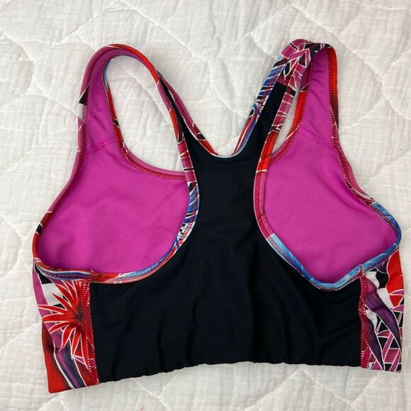 Nike Hyper Femme Floral Sports Bra Medium Multicolor Dri-FIT Racerback - Picture 5 of 6